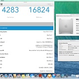 Zrzut ekranu 2014-03-13 o 20.24.30  MacStorm II w wersji upgrade - czyli 32 GB pamięci oraz karta szybsza karta graficzna NVidia GeForce GTX 760. Procesor jak zwykle Intel i7-4770 K@4.2 GHz. Program testujący Geekbench 3.1.3 w  wersji 64 bit.